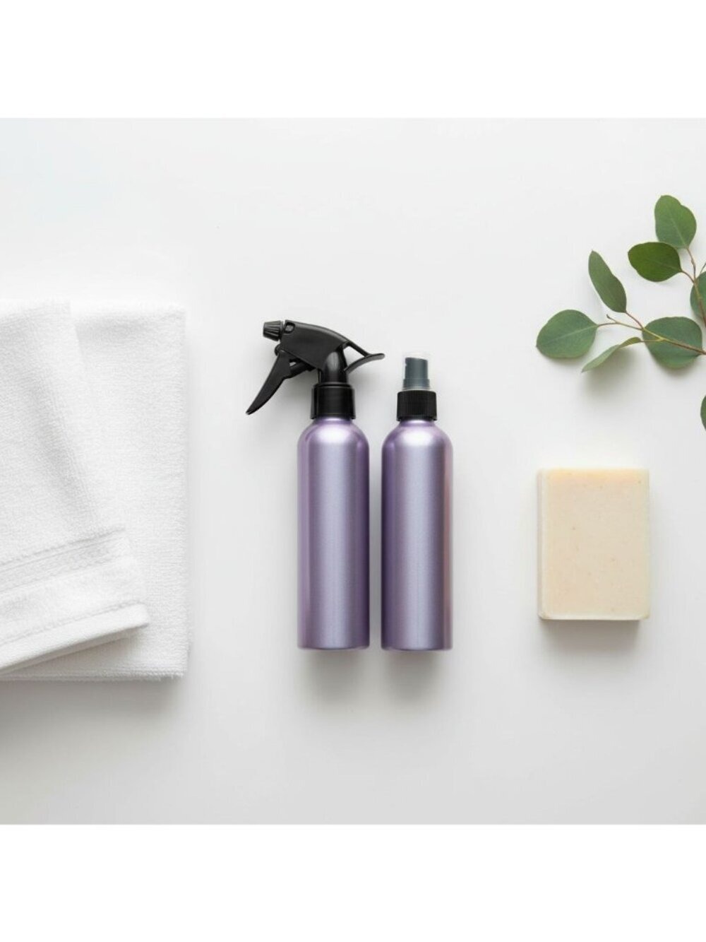 Purple Lavender Refillable Aluminum Spray Mister Pump Bottles 2 Pack Plant Beaut - Picture 4 of 9